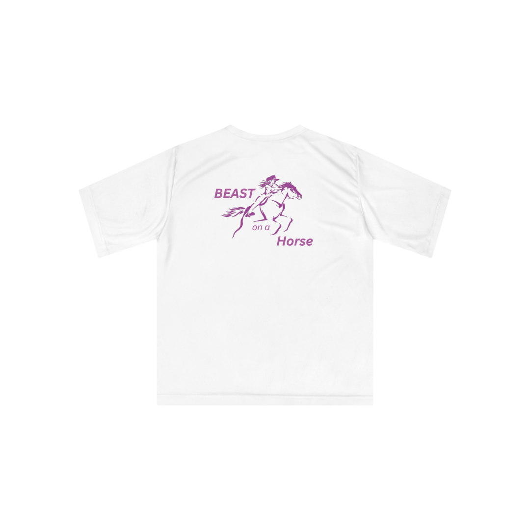 White BEAST on a HORSE Performance T-shirt